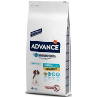 Advance Dog Puppy Sensitive Salmon and Rice ЛОСОСЬ корм для щенков всех пород 12 кг (920179)